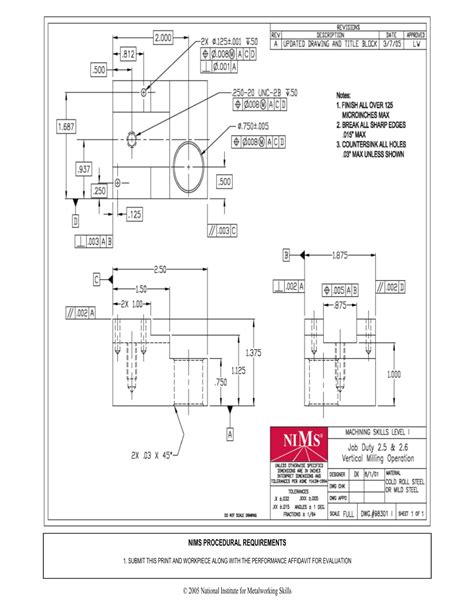 nims mill cnc test part blueprint|nims preparation guide pdf.